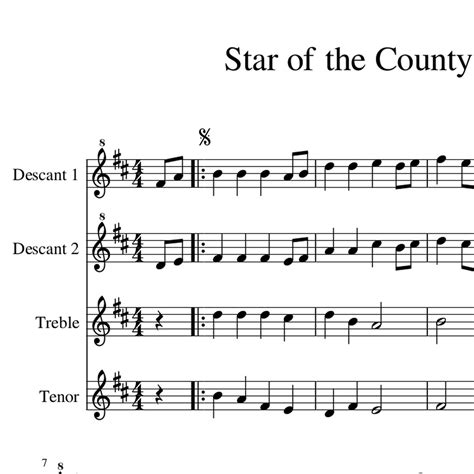 Star of the County Down Recorder Group Sheet Music | Recorders by Georgia