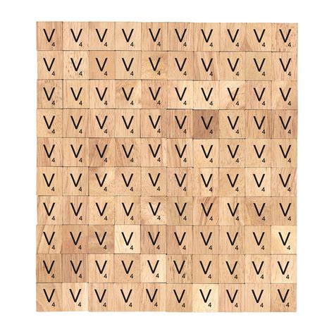 Letter V Wooden Scrabble Tiles Bsiri Games