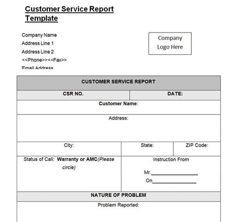 15 Free Service Report Templates Excel Word Pdf Writing Word