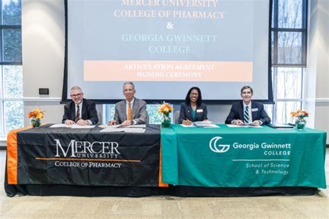 Mercer College Of Pharmacy Ggc Sign Transfer Admission Agreement