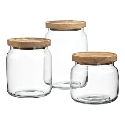 Artisan Glass Canisters With Oak Lids China Borosilicate Glass Canister And Canisterwith Oak