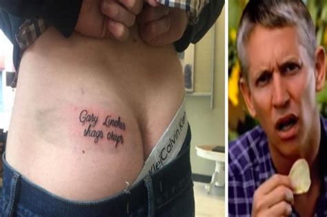 A Guy Appears To Have Tattooed Gary Lineker Shags Crisps On His Arse