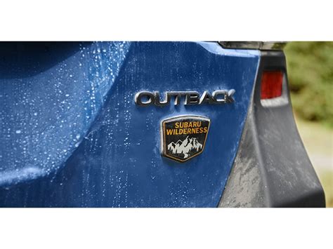 Subaru Wilderness Rear Tailgate Emblems Matte Black 93079an160