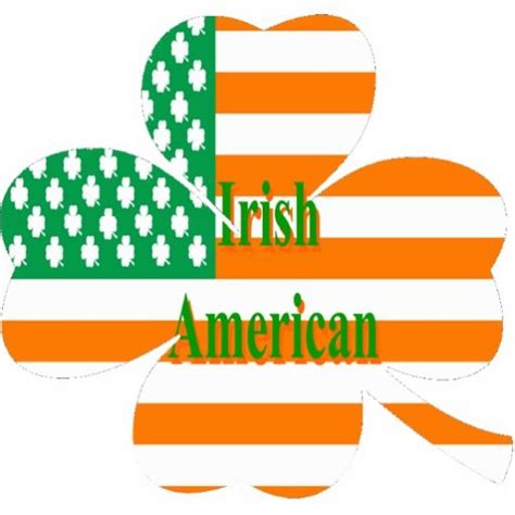 Irish American Flag Shamrock Cutout