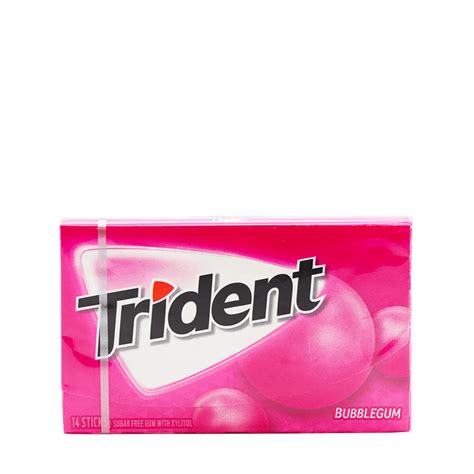 Trident Bubblegum Sugar Free Gum With Xylitol 14 Sticks H Mart