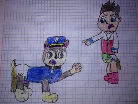 Paw Patrol Ryder And Chase Arguing In Diapers By Edgarbebe090418 On