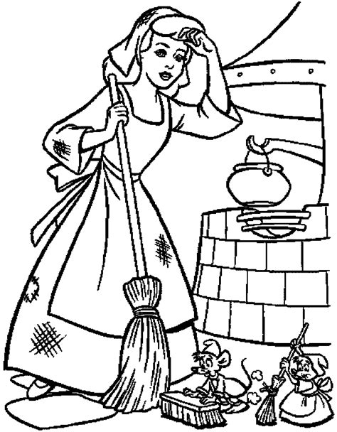 Maybe you would like to learn more about one of these? Help Cinderella Clean-Up Coloring Pages - Cinderella ...