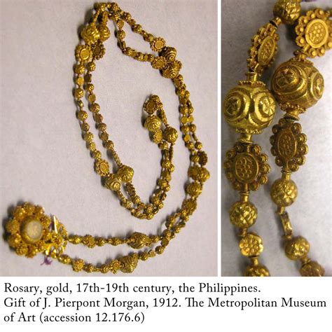 Spanish Colonial Philippines Gold Tamborin Necklace — Heart Of Hearts