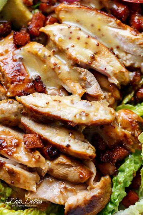 The creamiest honey mustard chicken ever! Honey Mustard Chicken Salad With Bacon & Avocado - Cafe ...