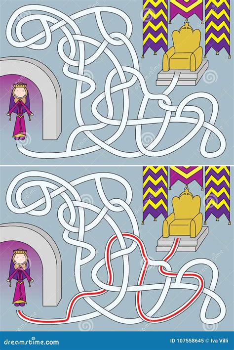 Queen Maze Stock Vector Illustration Of Throne Queen 107558645