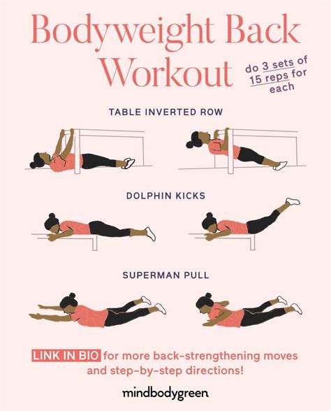 The Bodyweight Back Workout Poster Shows How To Do An Exercise With One Arm And Two Legs