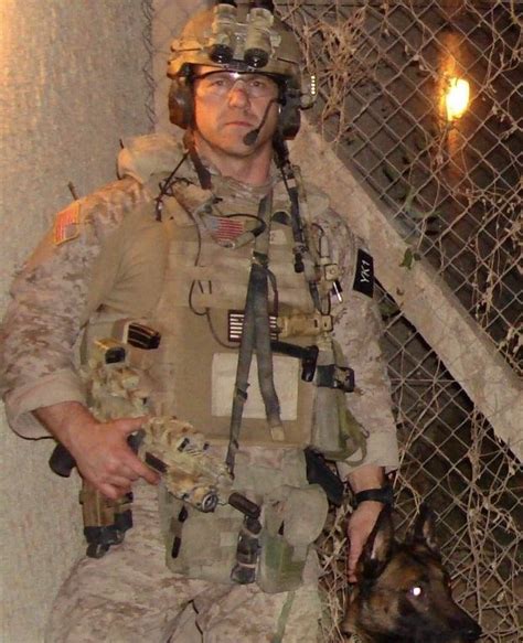 Delta Force Sergeant Major Chris Dutch Moyer With His Doggie In Iraq