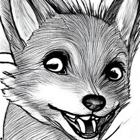 Manga Drawing Of A Cute Smiling Corgi Drawn By Junji Stable