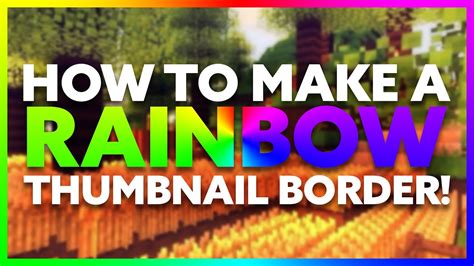 How To Make A Rainbow Thumbnail Border Photoshop Cc 2020 Youtube