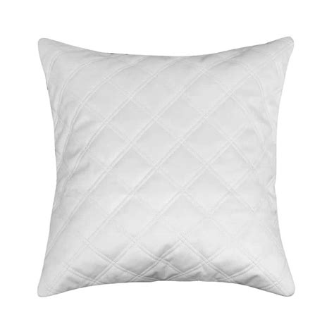 Harper Lane Maxine Velvet Embossed Throw Pillow 18 In X 18 In White 16318 The Home Depot
