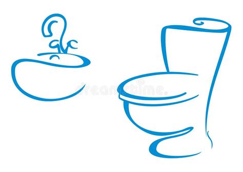 Bathroom Symbols Stock Vector Illustration Of Room Lavatory 35255119