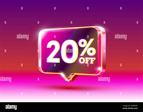 Discount Special Offer 20 Off Sale Flyer Vector Illustration Stock