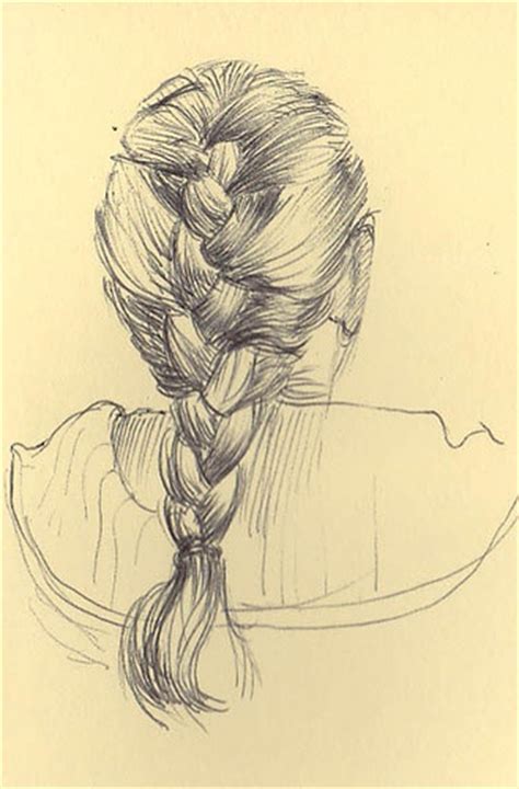French braid | How to draw hair, Drawings, Drawing illustrations