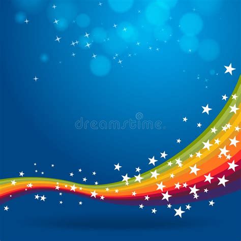 Rainbow On Blue Background Stock Vector Illustration Of Color 55831518