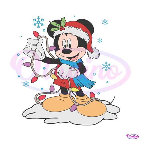 Mickey Mouse Disney Christmas Lights Svg