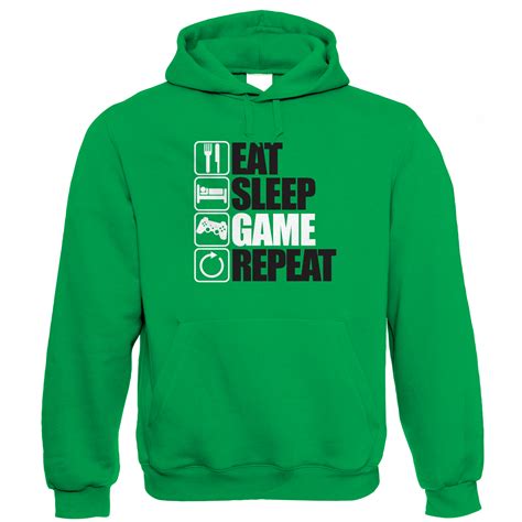 Eat Sleep Game Repeat Hoodie Pc Gamer Video Game T For Him Gamer Ebay
