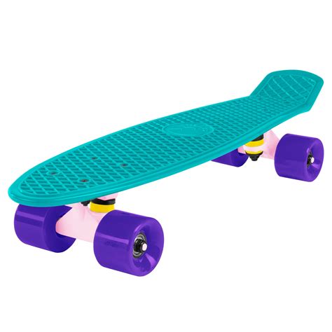 Cal 7 Complete Mini Cruiser Skateboard 22 Inch Plastic In Retro Design