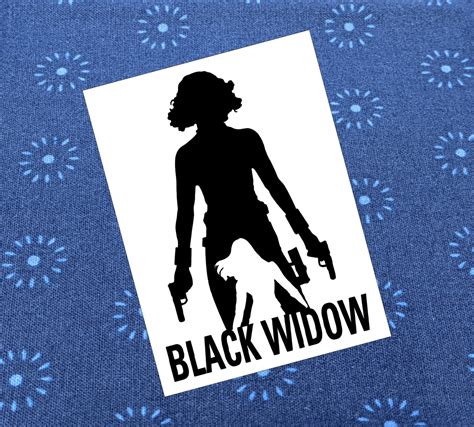 Black Widow Shadow Vinyl Decal In Poppin Holographic Or Etsy