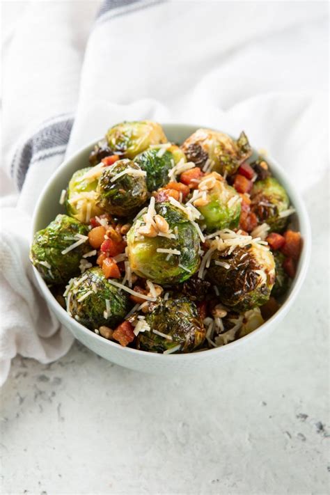 Add brussels sprouts, sprinkle with salt and pepper, and sauté, tossing frequently, until lightly browned, about 5 minutes. Nugget Markets Roasted Brussels Sprouts with Pancetta ...