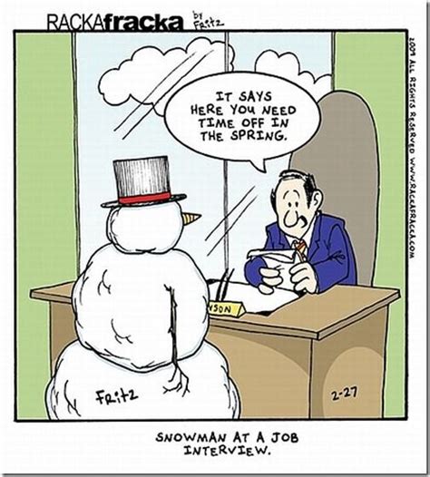 Snowman Funnies Faith Filled Humor Job Interview Funny Snowman Jokes