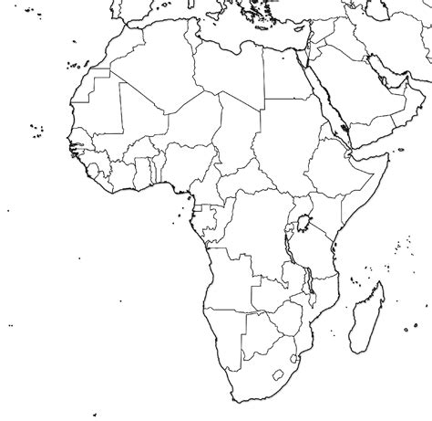 Africa Blank Map Printable Customize And Print