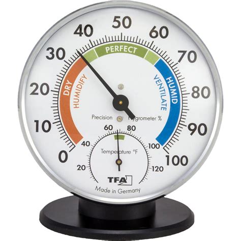Tfa Tablestand Chrome Thermo Hygrometer 452033 The Home Depot
