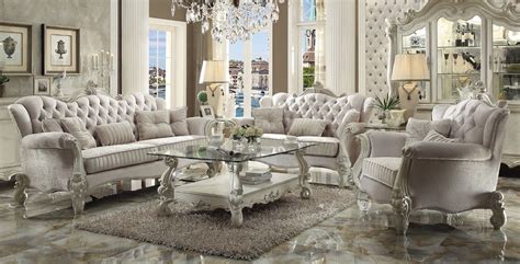 70+ living room ideas that will leave you wanting more. Versailles Traditional Ivory Velvet Formal Living Room Set ...