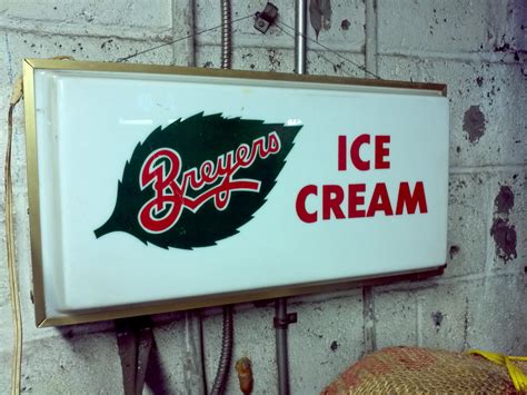 Vintage Breyers Ice Cream Advertising Sign Obnoxious Antiques