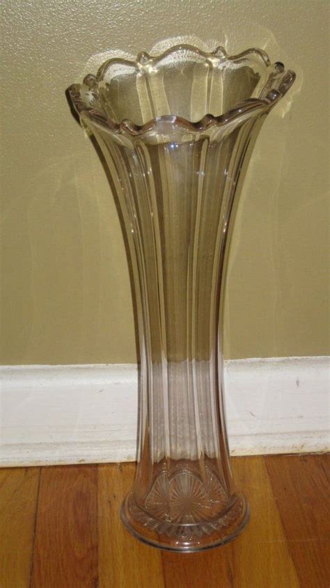 Antique Clear Glass Flower Vases Glass Designs
