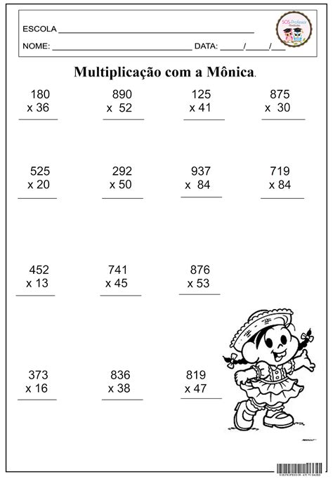Questoes De Multiplicação 4 Ano