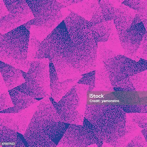 Vector Abstract Stippled Weird Seamless Pattern Stock Illustration