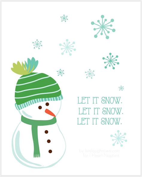 Let It Snow Free Printable Free Christmas Printables Winter