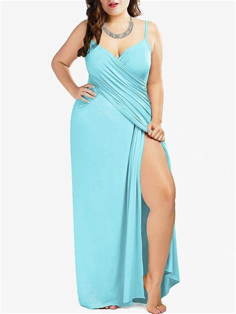 Off Plus Size Convertible Wrap Maxi Cover Up Dress Rosegal