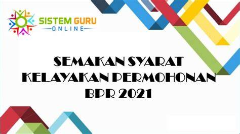 Permohonan rayuan bpr 2021 bagi pemohon yang berstatus permohonan tidak lulus. SEMAKAN SYARAT KELAYAKAN PERMOHONAN BPR 2021