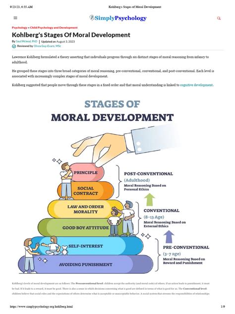 Kohlbergs Stages Of Moral Development Pdf Morality Behavioural