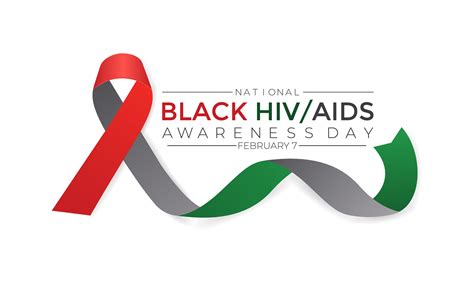 National Black Hivaids Awareness Day Flyer Design Flat Illustration