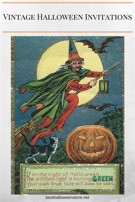 Vintage Halloween Party Invitations | Halloween invitations, Halloween greetings, Halloween ...