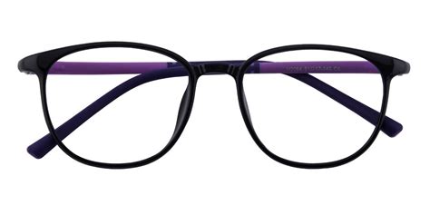 Womens Rectangle Eyeglasses Full Frame Tr90 Blackpurple Fp1960