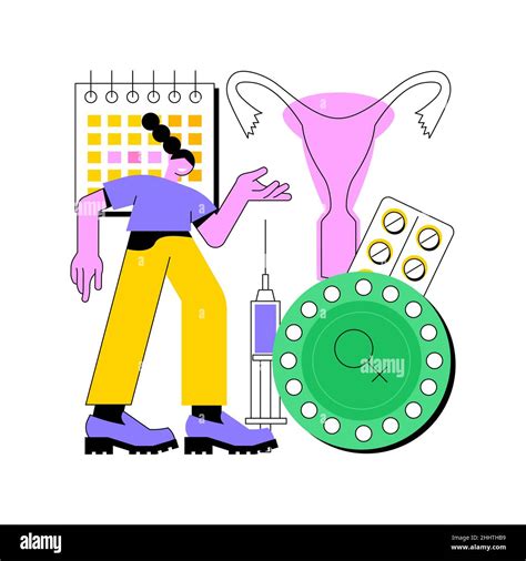 Female Contraceptives Abstract Concept Vector Illustration Female