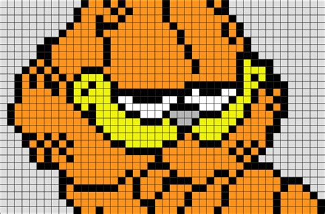 Garfield Pixel Art Pixel Art Pixel Art Design Pixel Art Pattern