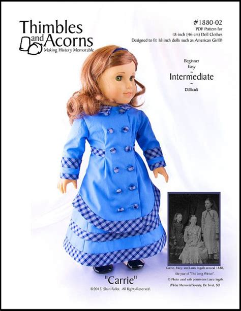 Carrie 18 Inch Doll Clothes Pattern Fits Dolls Such As Etsy 18 Inch