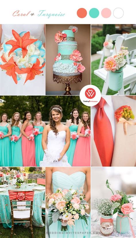 Top 9 Elegant Spring And Summer Wedding Color Palettes For 2019 Coral And Turquoise Color
