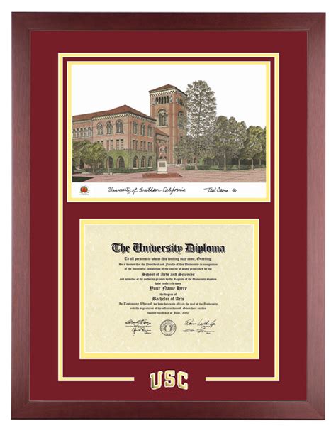 University Of Southern California Usc Trojans Diploma Artworks