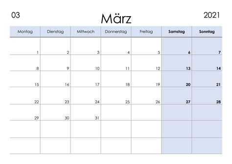 Bitte kontaktieren sie uns für eine kommerzielle nutzung. Kalender März 2021 kleine Ziffern im Querformat - kalender.su