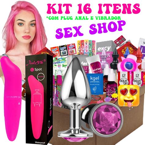 Kit Sex Shop Produtos Er Ticos Com Plug Anal Vibrador Feminino Ponto